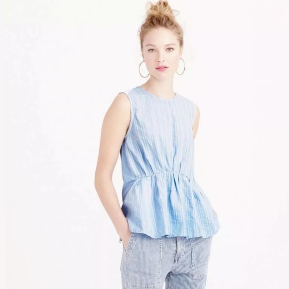 J Crew | Womens Cinched Tank Striped Top XXXS - Picture 2 of 10